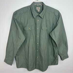L.L. Bean Traditional Fit Button-Down Bay Leaf Green Men’s Size XXL NWT